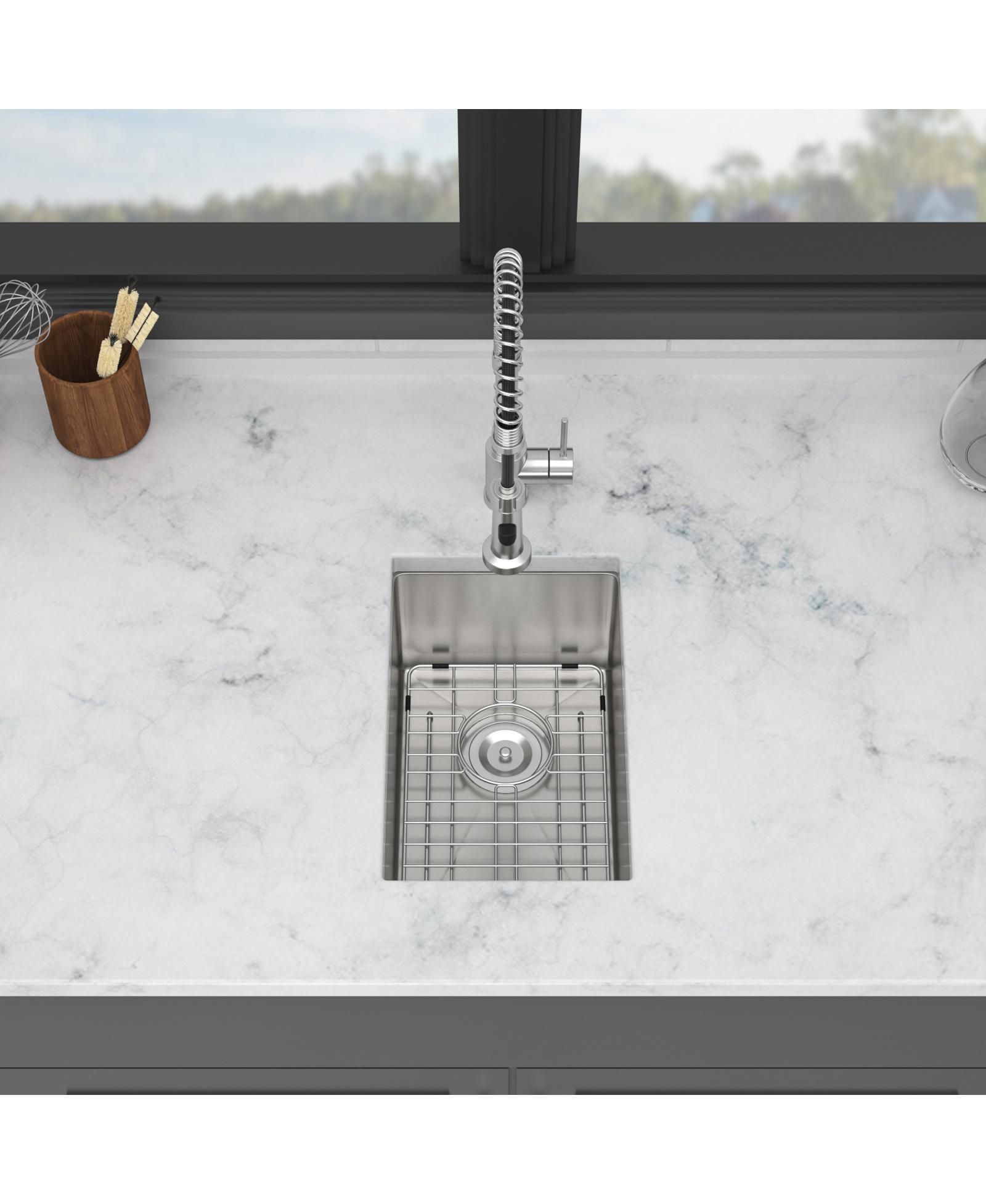 flynama Undermount Kitchen Sink Single Bowl Stainless Steel 16 Gauge Deep Basin