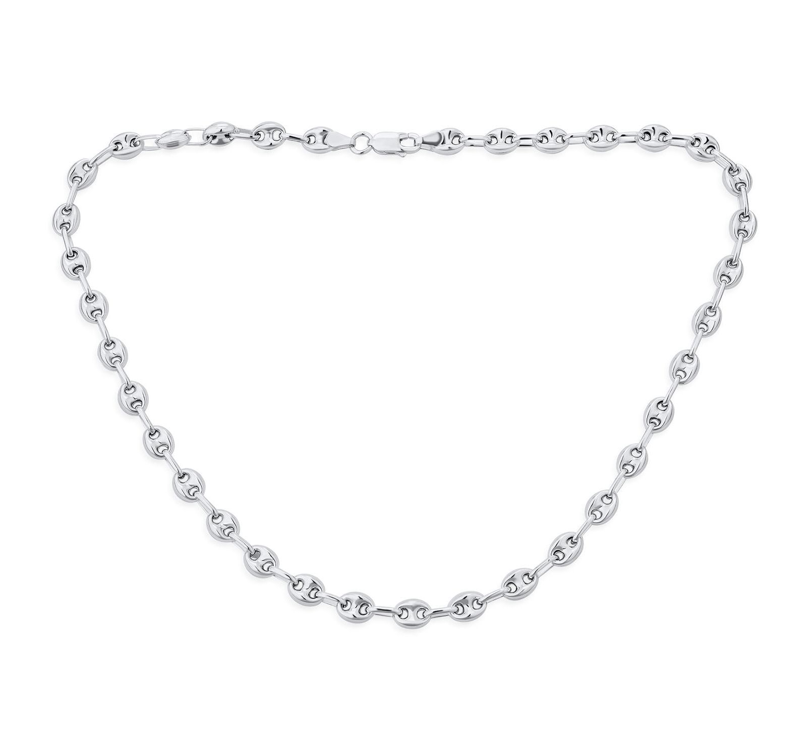 Bling Jewelry позолоченное ожерелье-чокер из стерлингового серебра .925 с морской тематикой, цепочка с якорем, 6MM, 16 18 20 дюймов