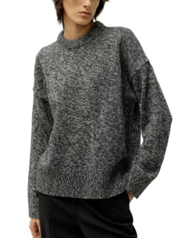 LILYSILK Women's Oversized Crewneck Wool-Cashmere Sweater