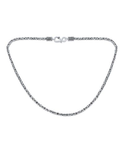 Bling Jewelry ожерелье в византийском стиле, ручная работа, окисленное серебро .925, 3MM, 18 дюймов