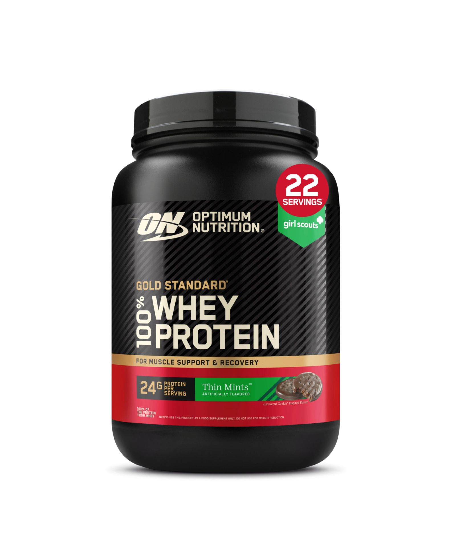 Оптимизированный протеиновый коктейль Optimum Nutrition Gold Standard 100% Whey Thin Mints, 24.8 oz