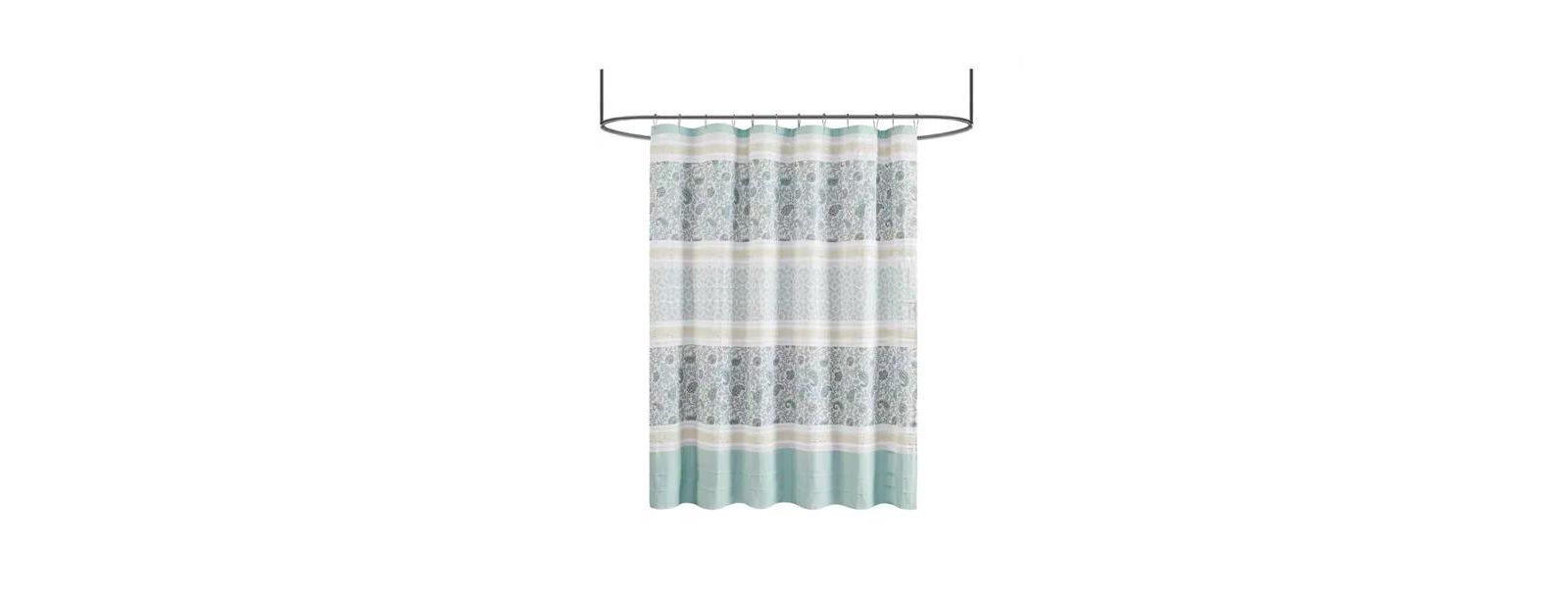 Slickblue Paisley Pattern Cotton Shower Curtain