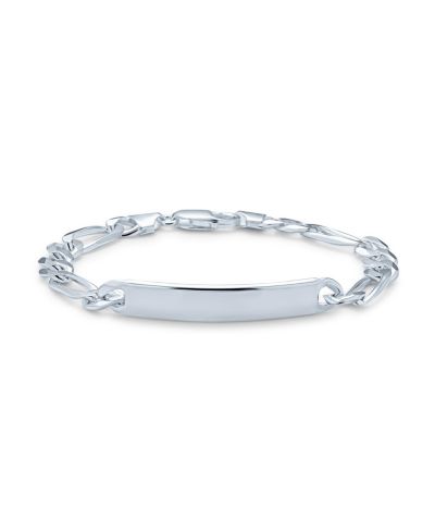 Браслет Bling Jewelry с цепочкой Figaro,.925 Sterling Silver, 8 Inch