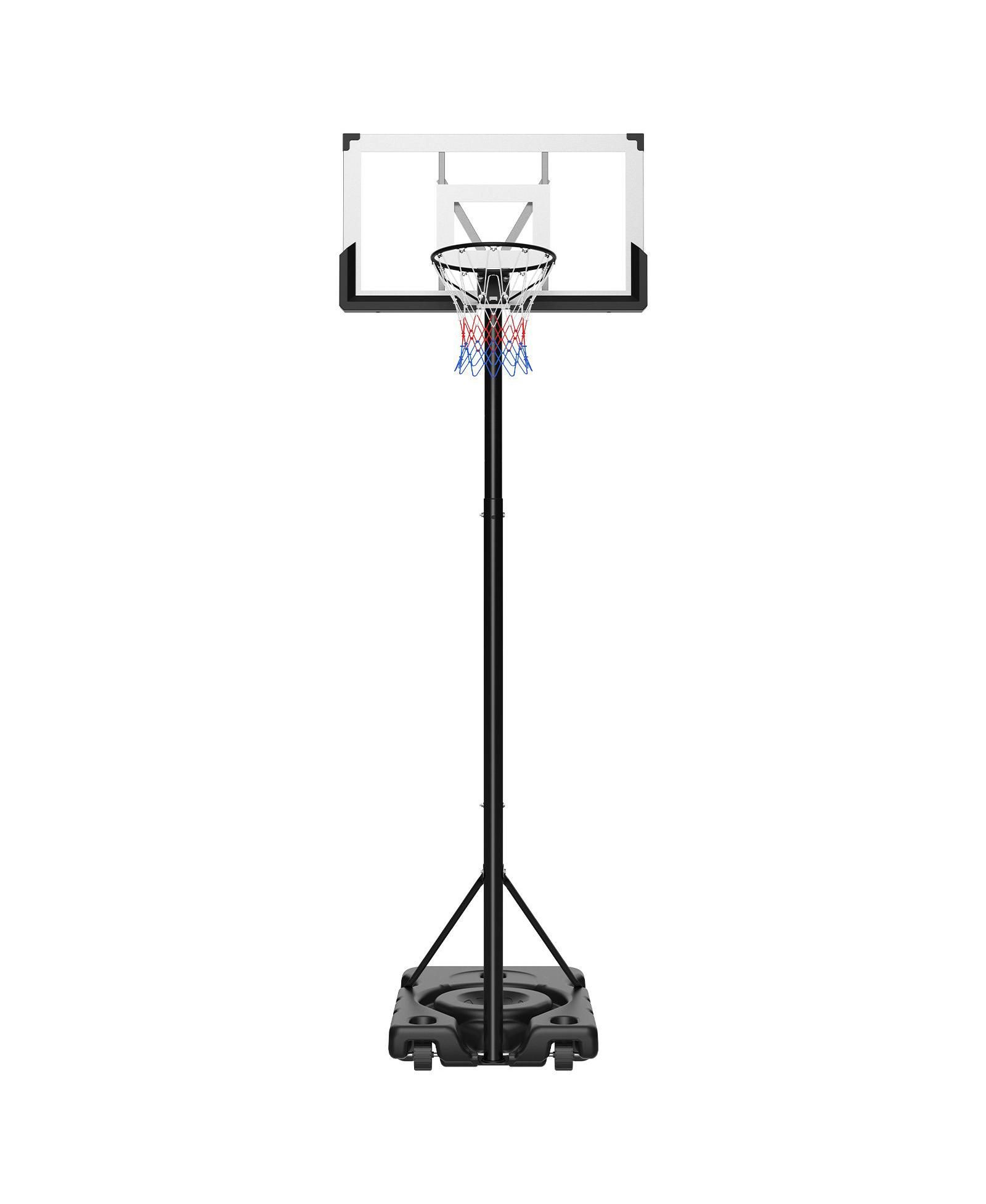 Портативная баскетбольная стойка Mecale 10 ft Height Adjustable Stand with 48" PC Backboard, Rolling Wheels, Outdoor Goal System