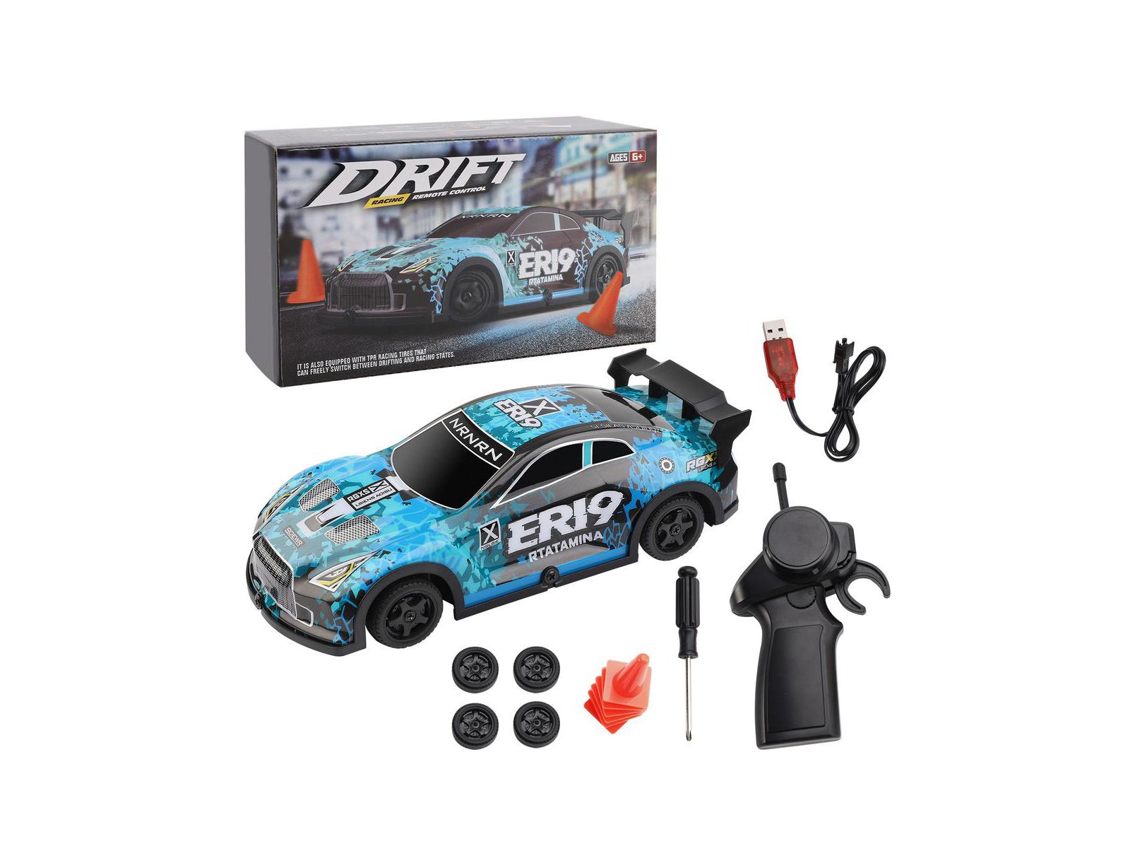 Bruce & Shark радиоуправляемая машина 1:22 4WD Speed & Drift с LED подсветкой