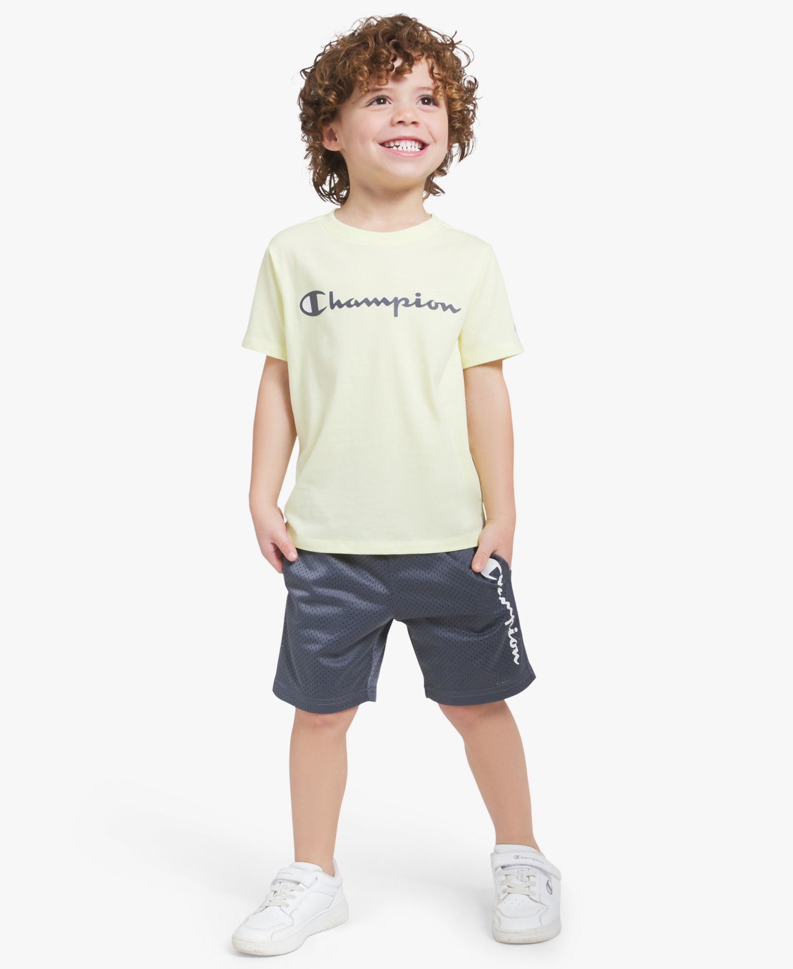 Champion Boys' 4-7 Graphic T-Shirt and Shorts, 2-Piece Set