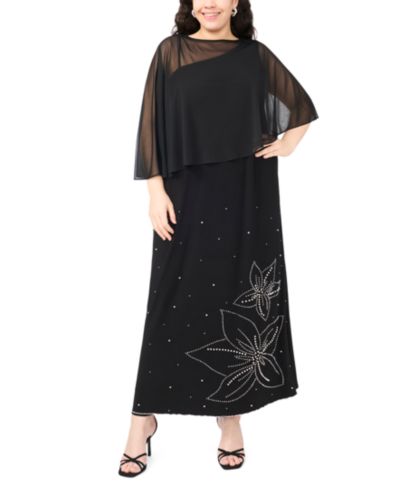 Женское асимметричное платье MSK Plus Size Combo Cape