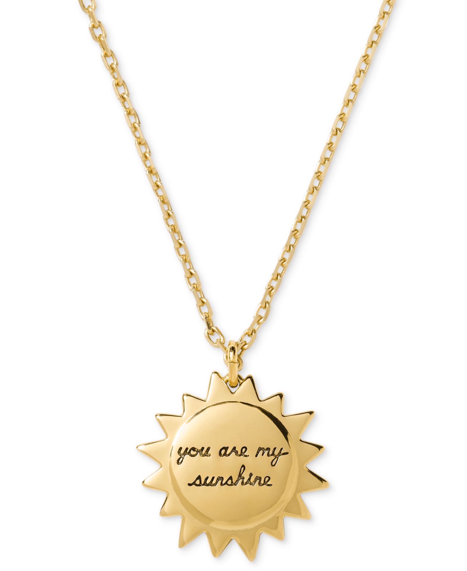 Подвеска kate spade new york Gold-Tone You Are My Sunshine, золотистого цвета