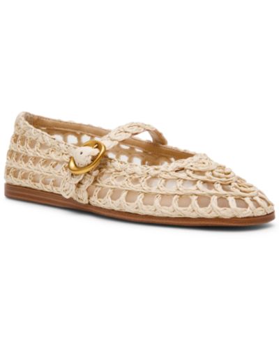 Steve Madden Women's Melody Raffia Mary Jane Flats