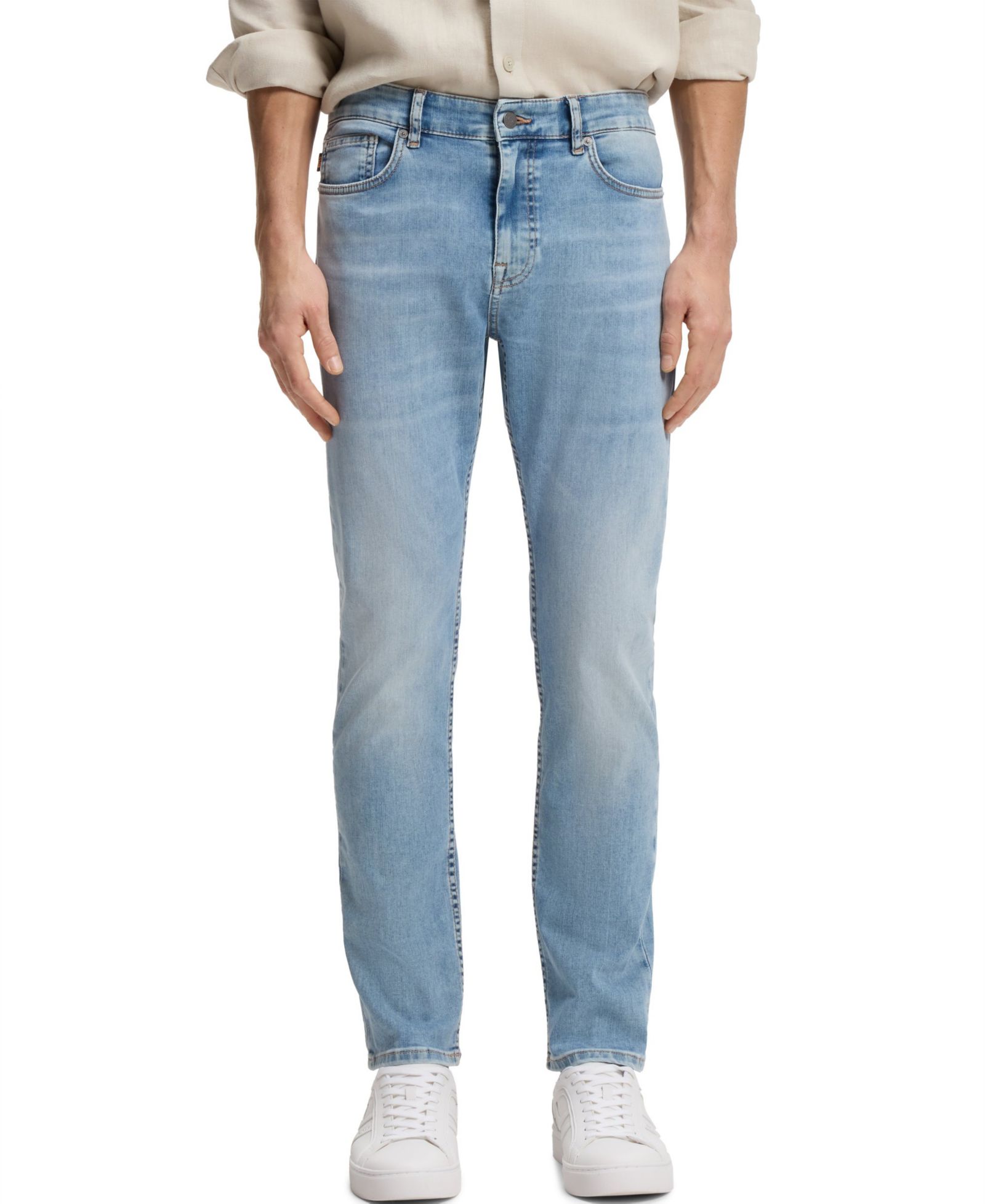 BOSS by Hugo Boss Men's Soft-Motion Denim Delaware Slim-Fit Jeans