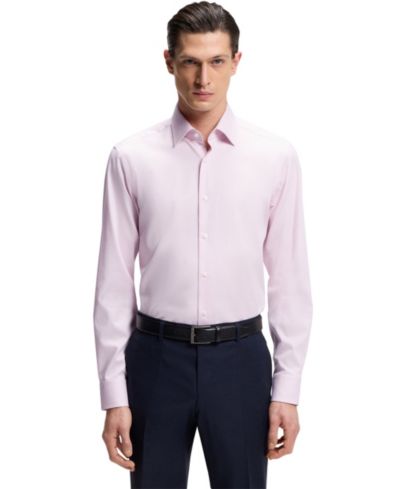 Hugo Boss Мужская рубашка Dobby Regular-Fit из эластичного хлопка
