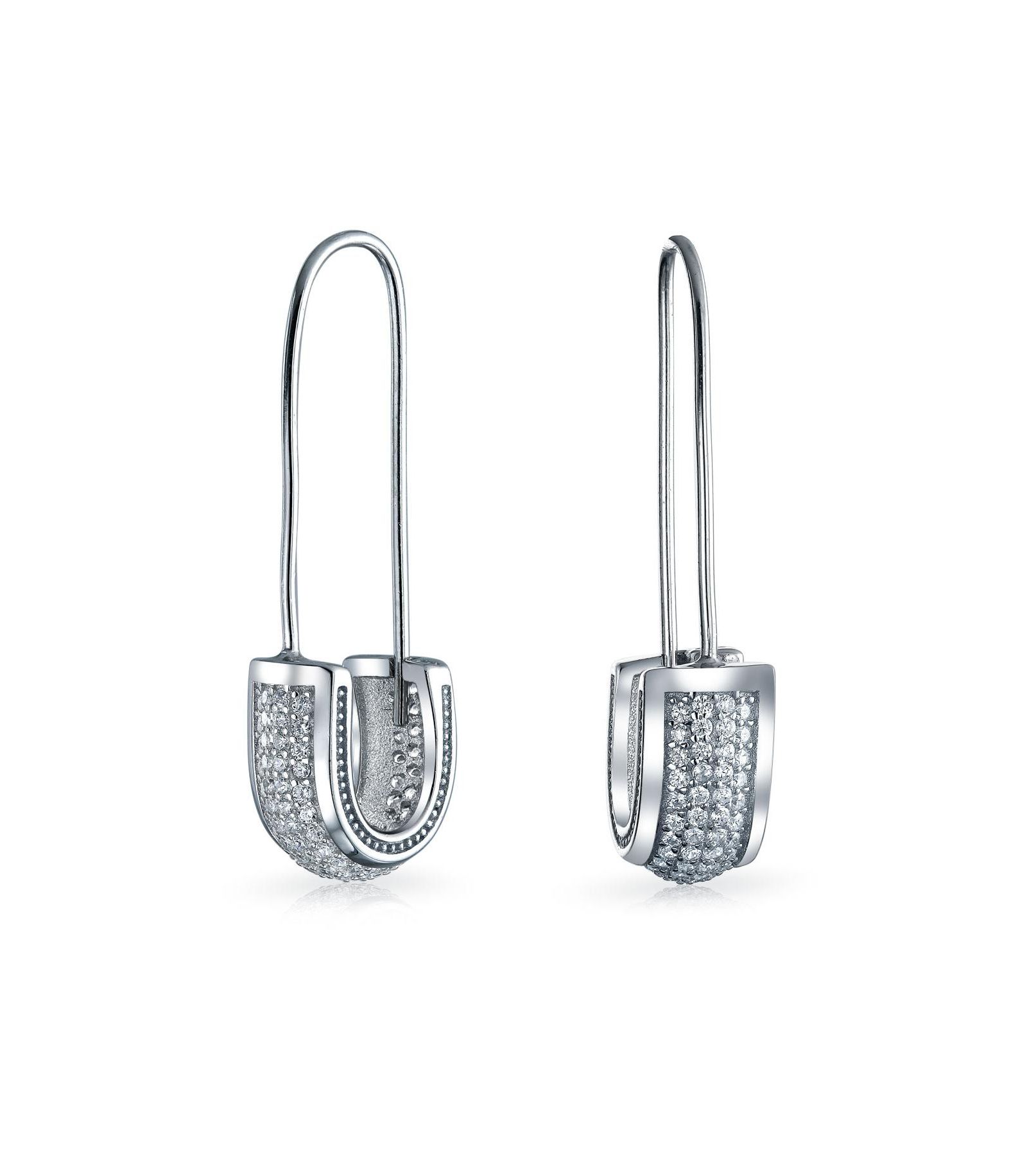 Bling Jewelry серьги-протяжки с фиксатором в виде булавки из серебра .925