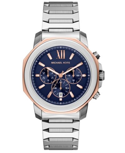 Мужские часы Michael Kors Prescott Chronograph Two-Tone Stainless Steel, 44mm