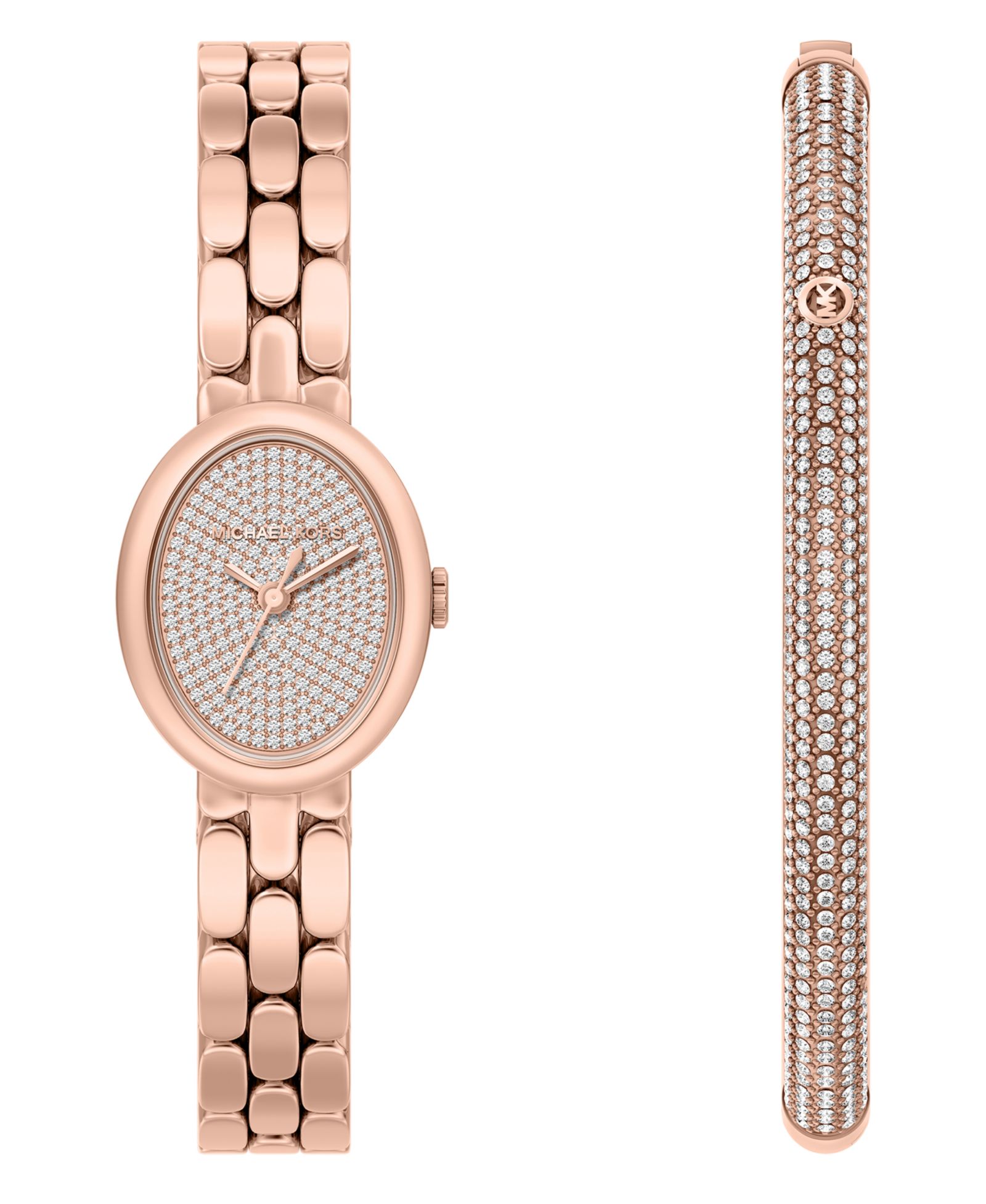 Женский набор часов и браслета Michael Kors Maude, золото и нержавеющая сталь, 21MM