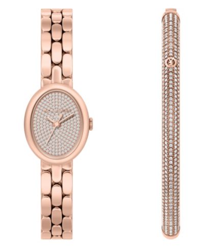 Женский набор часов и браслета Michael Kors Maude, золото и нержавеющая сталь, 21MM