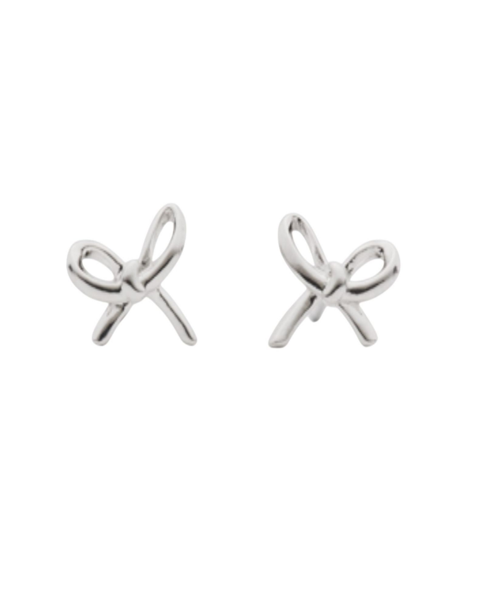 kate spade new york Cubic Zirconia Girlie Pearlie Mini Bow Stud Earrings (Also Available in Silver-Tone)