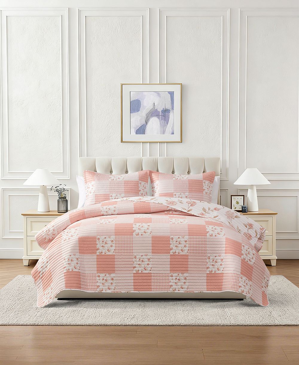 Стеганый комплект из 3 предметов Chelsea Loft Pinsonic Patchwork, King