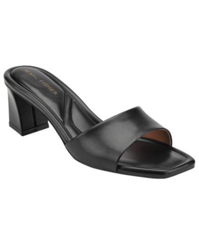 Marc Fisher Women's Gelso Square Toe Block Heel Dress Sandals