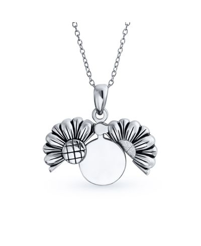 Серебряное ожерелье-кулон Bling Jewelry в форме подсолнуха