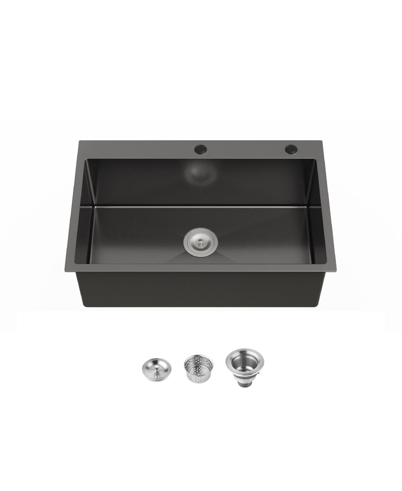 Flynama 30" x 19" Stainless Steel Single Bowl Overmount Kitchen Sink