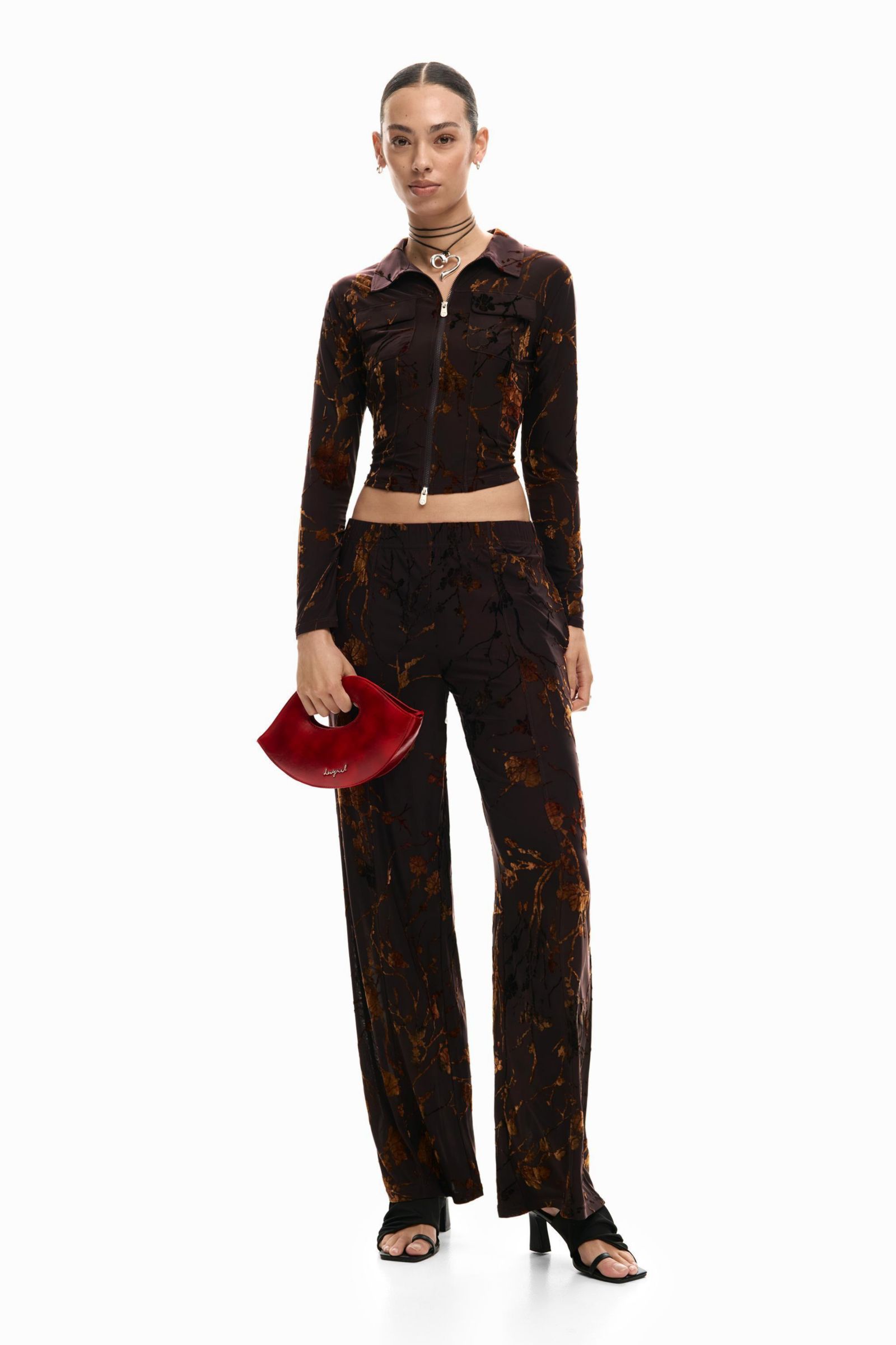 Desigual Women's Long flocked trousers