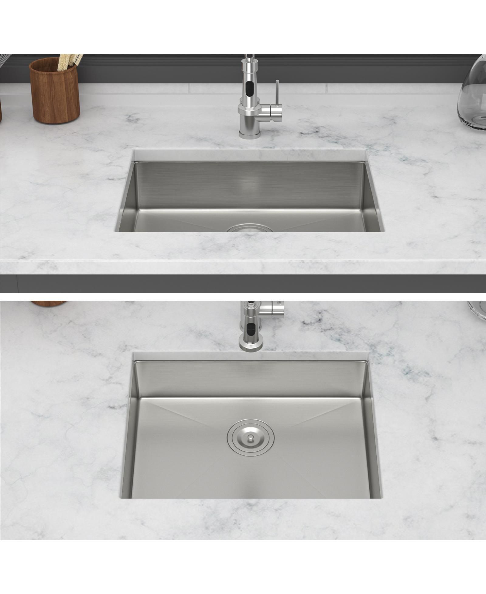 Kitchen Sinks 27x18 x5.5inch ADA Compliant Kitchen Sink Undermount Stainless Steel Single Bowl 16 Gauge