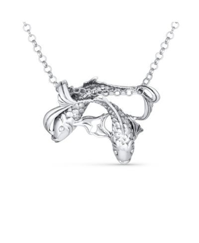 Подвеска-кулон Bling Jewelry Nautical Water Fish Pisces Zodiac Sign в стерлинговом серебре.925