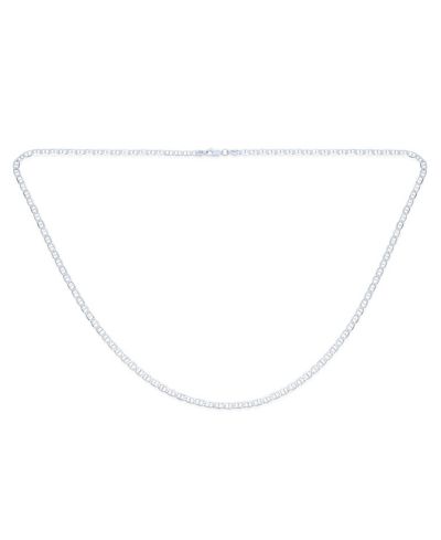 Bling Jewelry Men's Solid Heavy .925 Sterling Silver 4MM Anchor Mariner Chain Link Necklace 16"