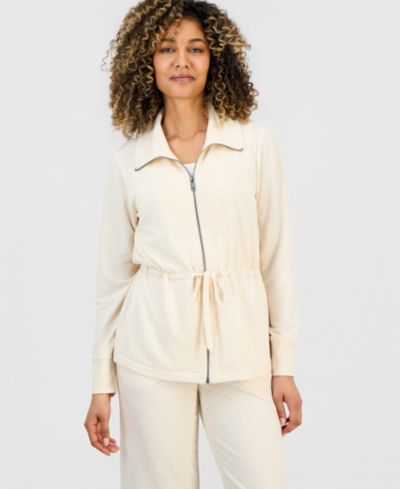 Style & Co Petite LuxLounge куртка на молнии из футера French Terry