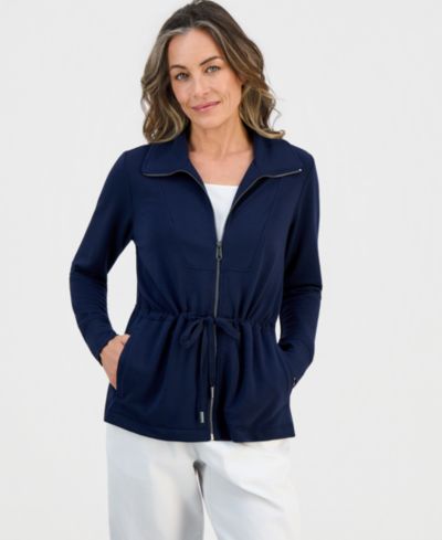 Style & Co Куртка Style & Co Petite LuxLounge Fleece French Terry Chunky Zip