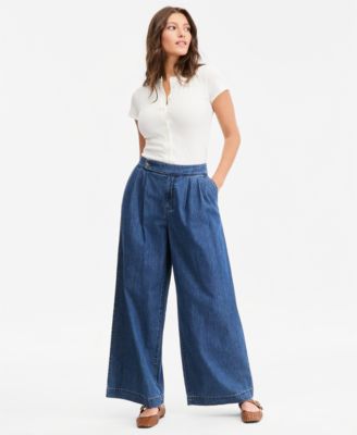 On 34th Women's Denim High Rise Wide Leg Trouser Jeans, Macy's Exclusive