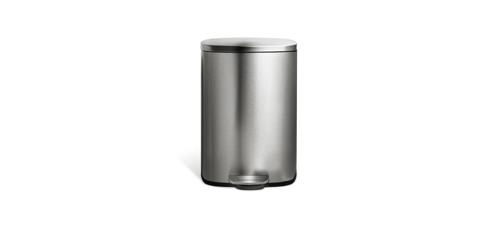 NINESTARS  Step On Trash Can 13.2 Gallon Stainless Steel