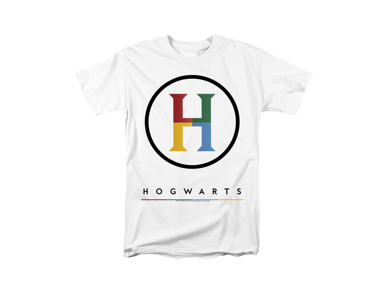 Harry Potter Men's Hogwarts Four Colored H Logo T Shirt