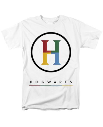 Футболка Harry Potter Men's Hogwarts Four Colored H Logo