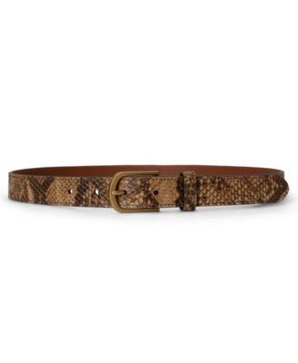 Кожаный ремень Lauren Ralph Lauren Python-Embossed