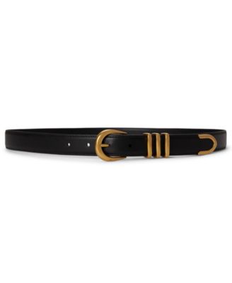 Lauren Ralph Lauren Metal Keeper Leather Belt
