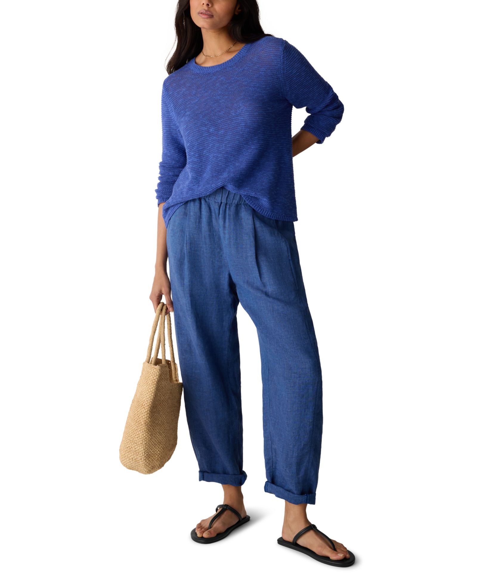 Eileen Fisher Women's & Plus Size High-Waisted Pull-On Ankle Pants