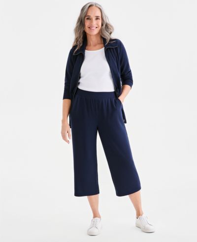 Style & Co Women's LuxLounge French Terry Capri Pants, Macy's Exclusive