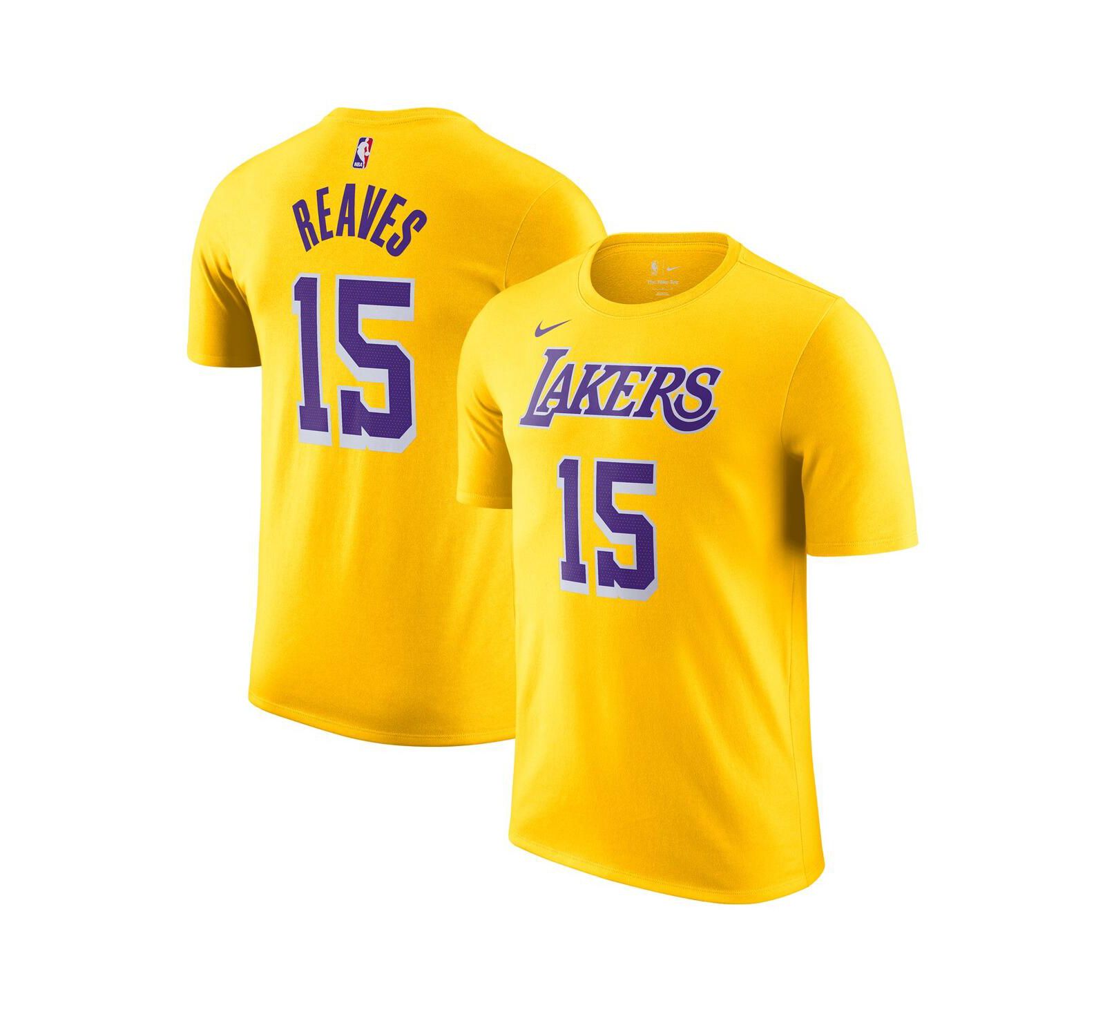 Nike Men's Austin Reaves Gold Los Angeles Lakers Icon Edition Name & Number T-Shirt
