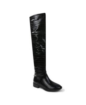 Black croco embossed