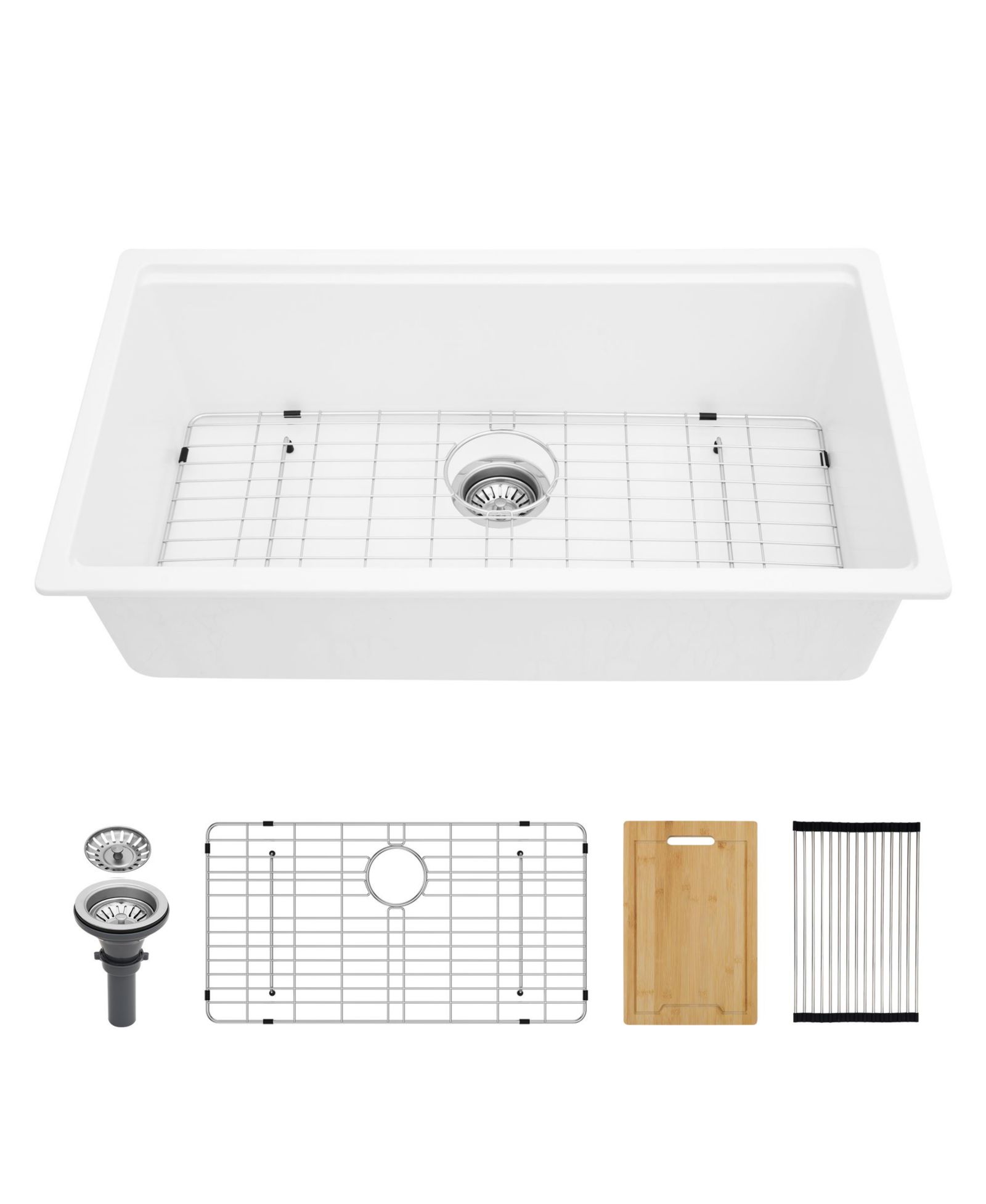 Кухонная мойка Flynama White Quartz Composite