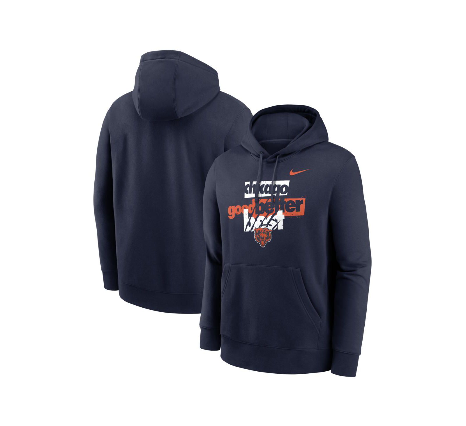 Мужское худи Nike Navy Chicago Bears Good Better Best Club
