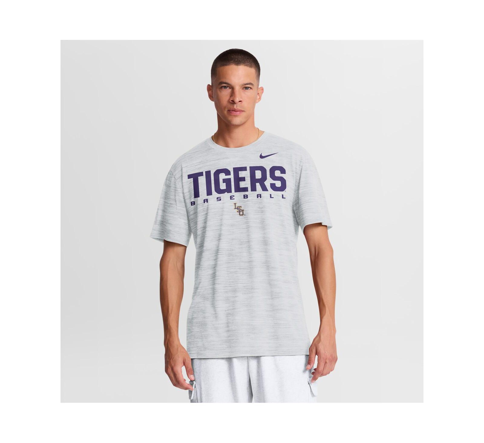Nike Men's White LSU Tigers Dugout Velocity Dri-FIT T-Shirt