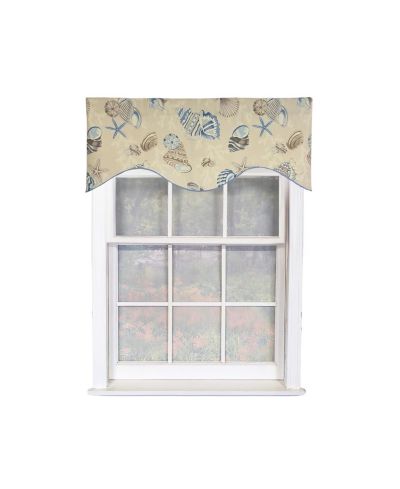 RLF Home Beachbound Cornice занавеска на окно 100% хлопок, 50" x 17"