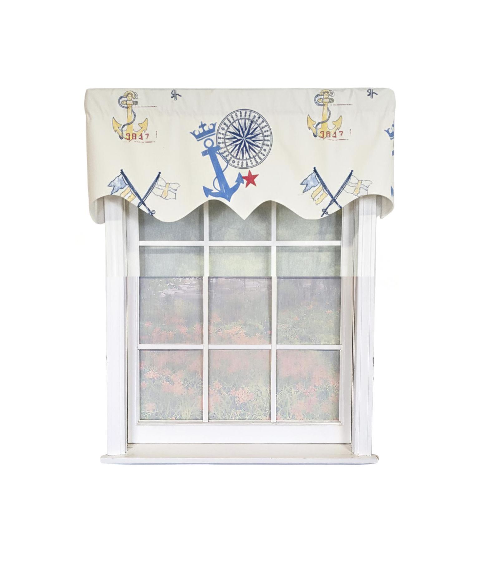 RLF Home RLF Home Navigator Regal оконная занавеска, 100% хлопок, 50" x 17"