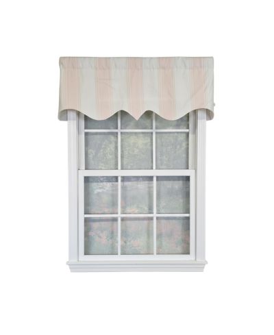 RLF Home Faded Stripe Regal 100% Cotton Rod Pocket Lined  Window Valance