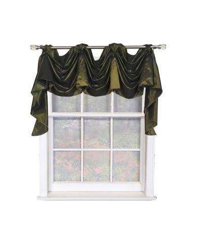 Штора RLF Home Taffeta 3-S Victory 100% Polyester Tab Top Swag 54" x 25" Green