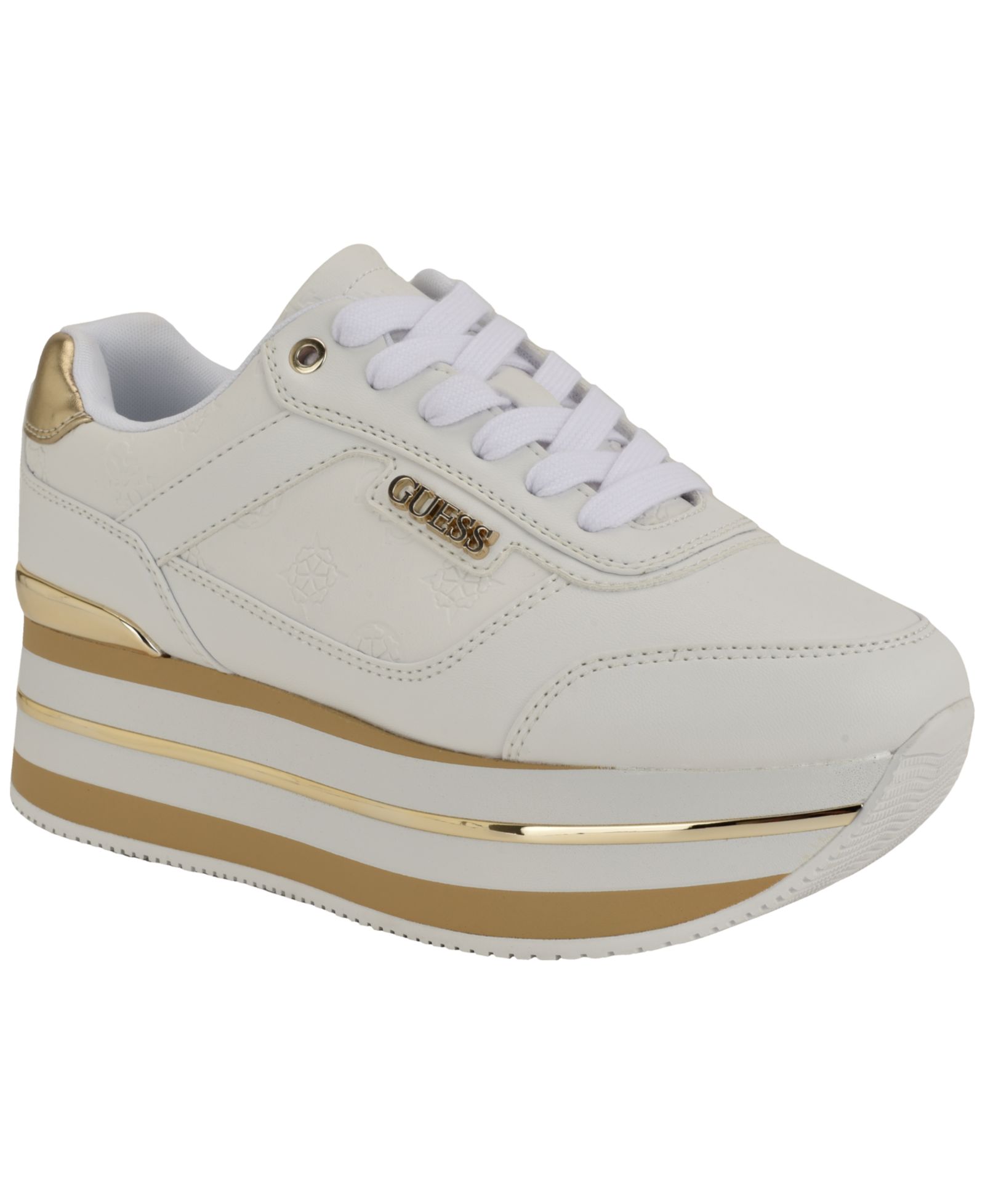 GUESS Women's Hansin Double Platform Lace-Up Sneakers
