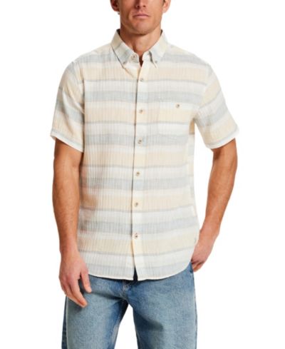 Мужская хлопковая рубашка Weatherproof Vintage в диагональную полоску