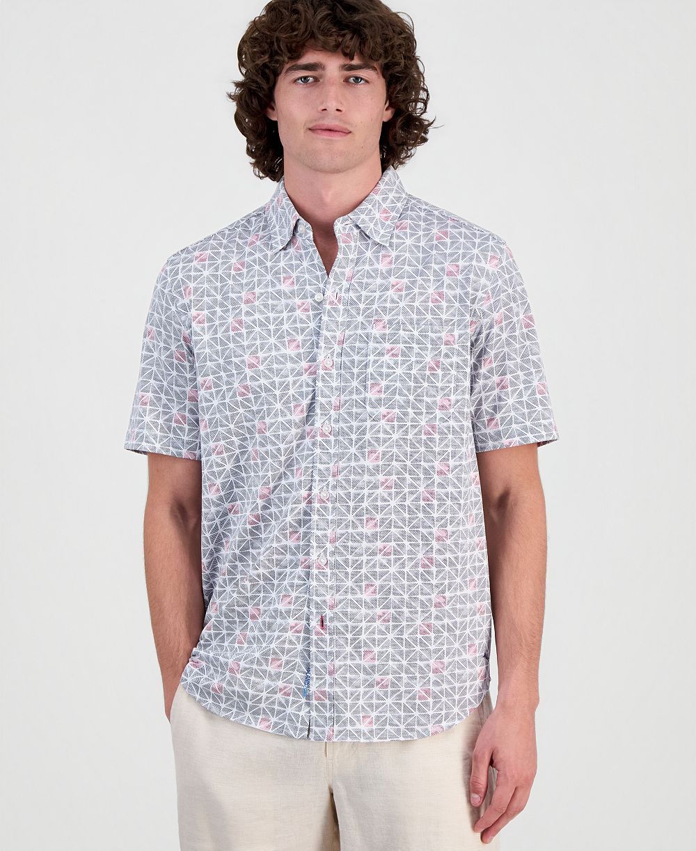 Мужская рубашка Tommy Bahama Men's San Lucio Sol Geo с коротким рукавом
